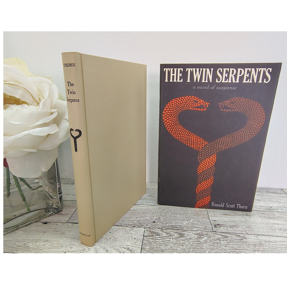 The Twin Serpents Novel of Suspense Ronald Scott Thorn‎ 1965 HCDJ Macmillan Book